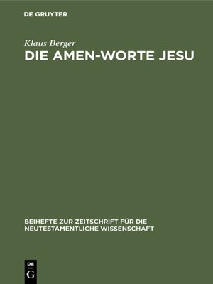cover image of Die Amen-Worte Jesu